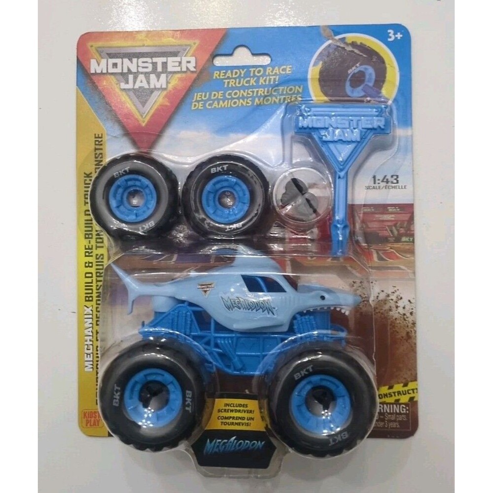 Monster Jam Megalodon Mechanix 1:43 Die-Cast Truck Spin Master NEW SEALED